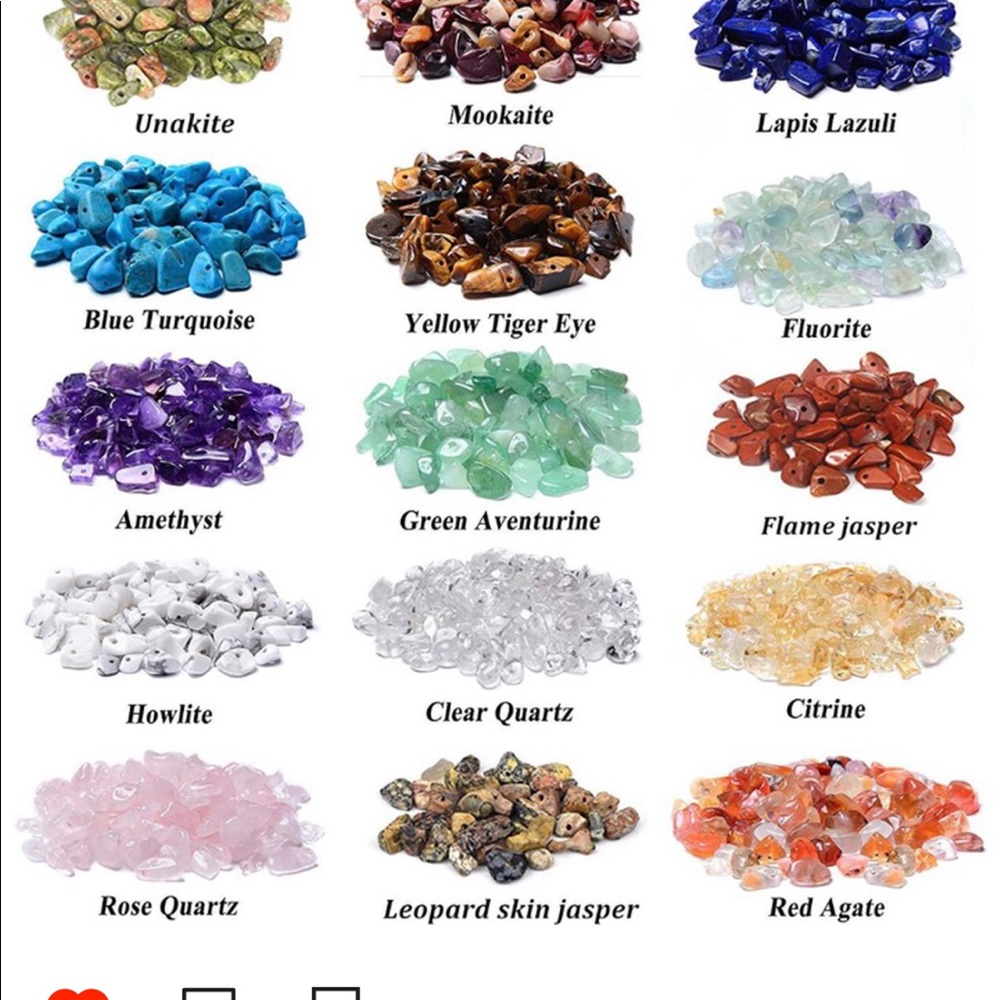 Healing crystals jewlery